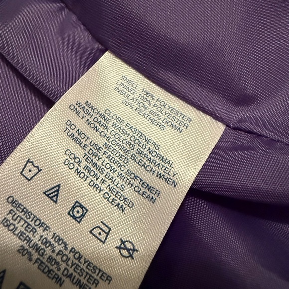 Lands End Plaid Purple Women's Puffer Vest - S - Picture 7 of 7